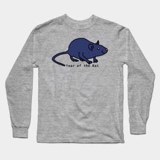 Year of the Rat - Blue Long Sleeve T-Shirt